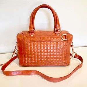 Rebecca Minkoff Orange & Gold Studded Leather Bag